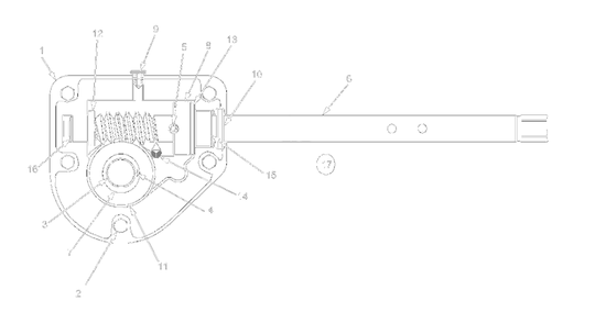 Gear Assembly Diagram and Parts List for 31B-611D352 2000 Yard Machines Snow Blower